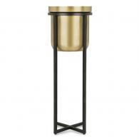 Calla by Ivyline - Black stand with gold tone pewter planter. Buy UK