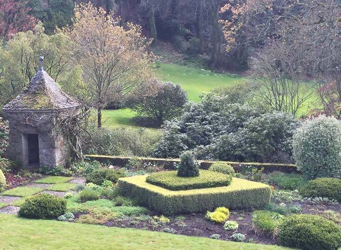 topiary squares in the formal garden