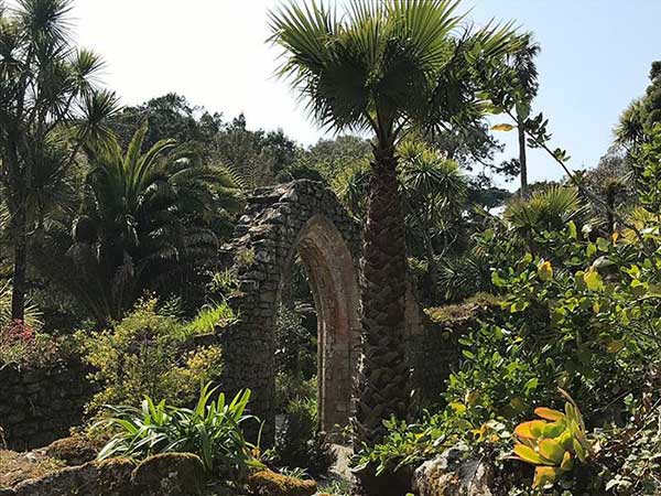 Archway of the mediaeval monastery at Tresco Abbey Gardens