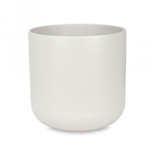 Lisbon ceramic plant pot in light grey