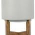 Vigo Concrete planter in light grey with Scandi style wooden stand