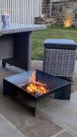 CHB Engineering Mini Fin Fire Pit and BBQ Grill