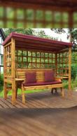 Charles Taylor Wentworth 3 Seater Arbour in Burgundy 