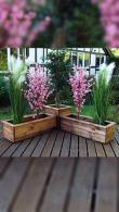 Charles Taylor Wooden Corner Planter Set